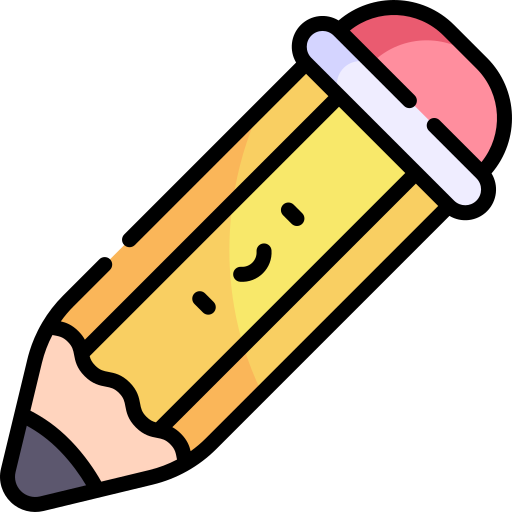 Pencil Kawaii Lineal color icon