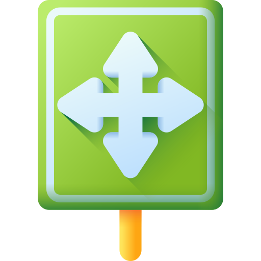 cruce de caminos icono gratis