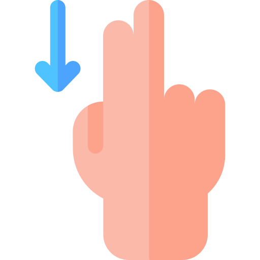 Swipe down Basic Rounded Flat icon