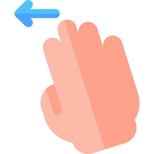 deslizar a la izquierda icono gratis