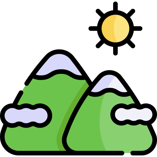 Mountain Kawaii Lineal color icon