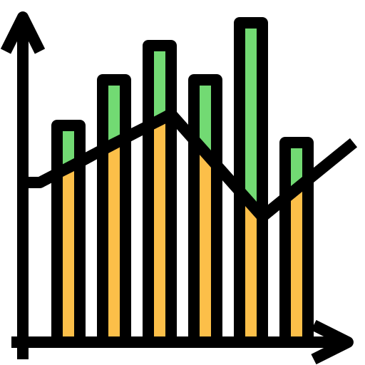 gráfico combinado icono gratis