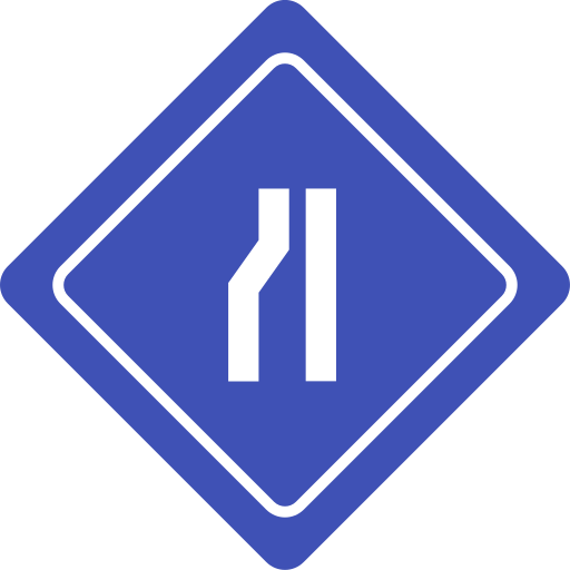 route étroite Icône gratuit