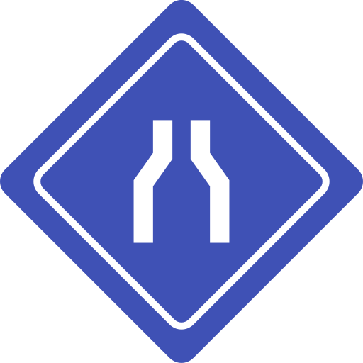 route étroite Icône gratuit