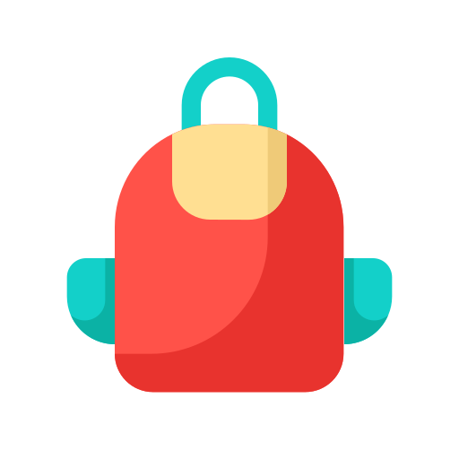 bolsa para la escuela icono gratis