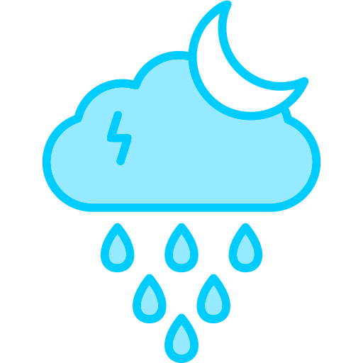 Night rain - Free weather icons