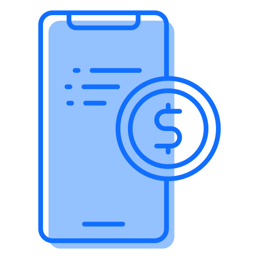 dinero en línea icono gratis