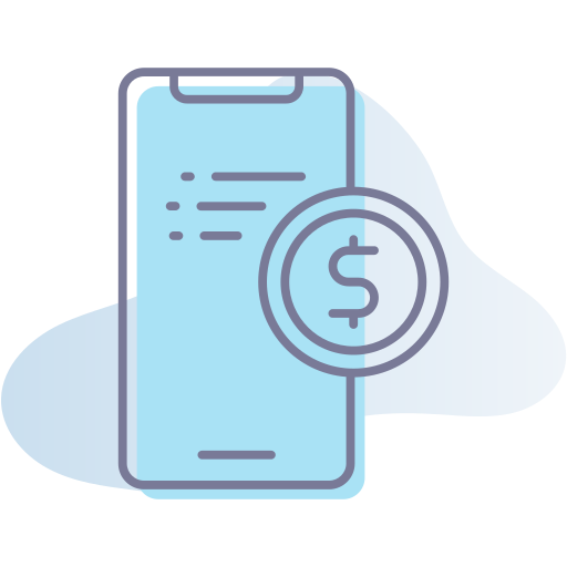 dinero en línea icono gratis