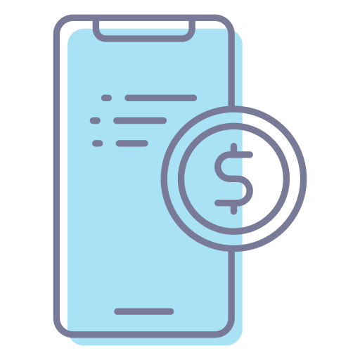 dinero en línea icono gratis