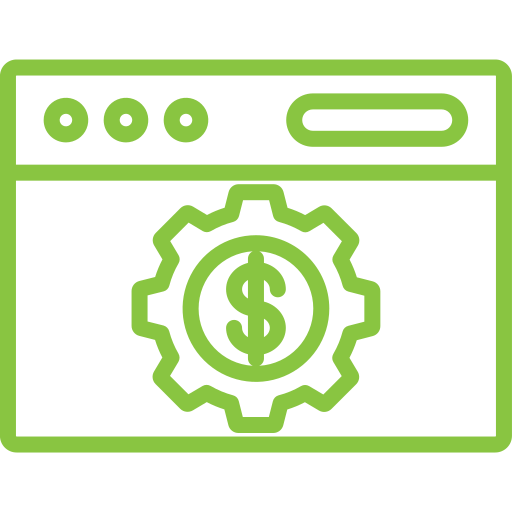 pago en línea icono gratis