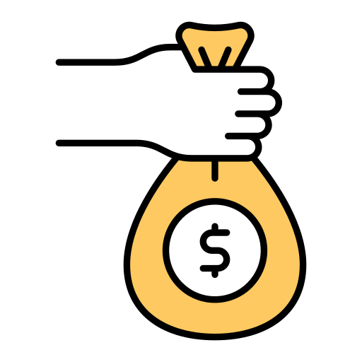 bolsa de dinero icono gratis