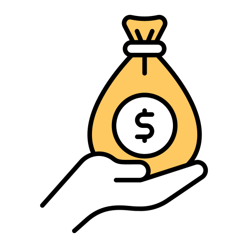 bolsa de dinero icono gratis