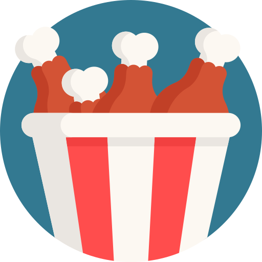 pierna de pollo icono gratis