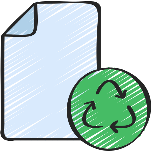 reciclaje de papel icono gratis