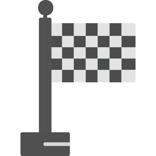 Flag icon. Checkered flags. Pixel art flat style. Design for logo