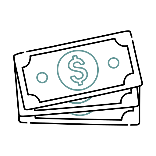 Dollar bills Generic Outline Color icon