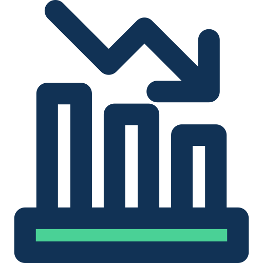 Chart down free icon Chart down free icon