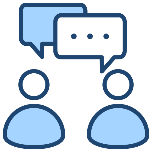 Conversation Generic Blue icon