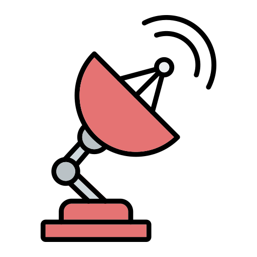 Parabolic antenna Generic Outline Color icon