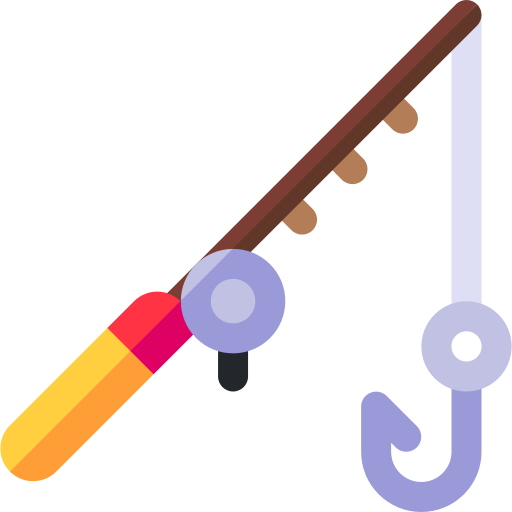 caña de pescar icono gratis