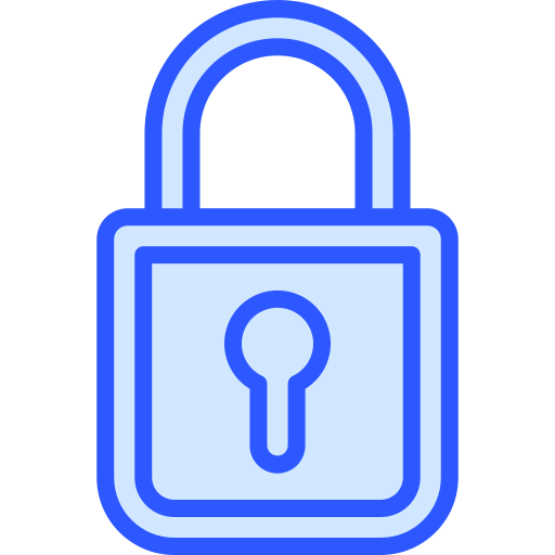 Padlock Generic Blue icon