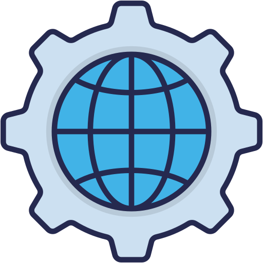 Global solution Generic Outline Color icon