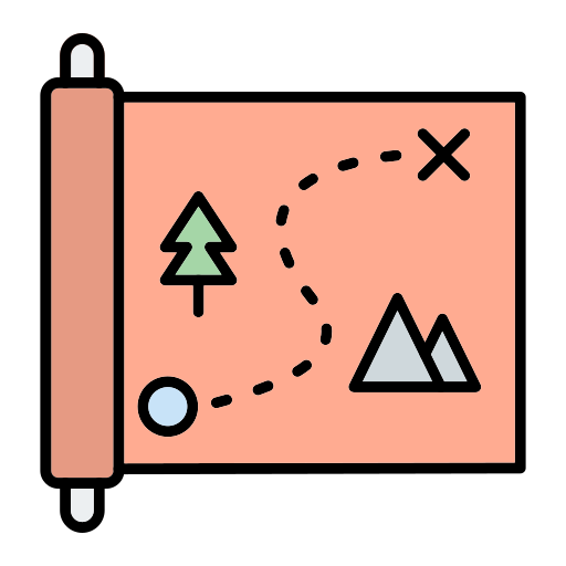 Treasure map free icon