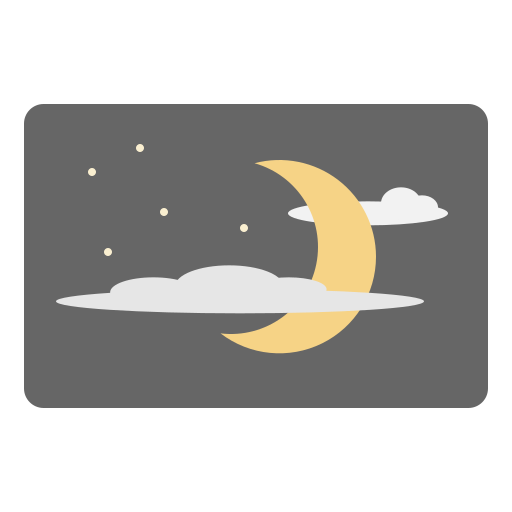 luna creciente icono gratis