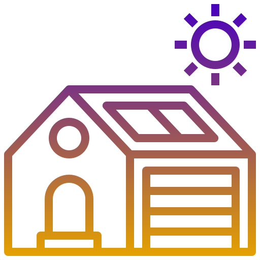 casa solar icono gratis