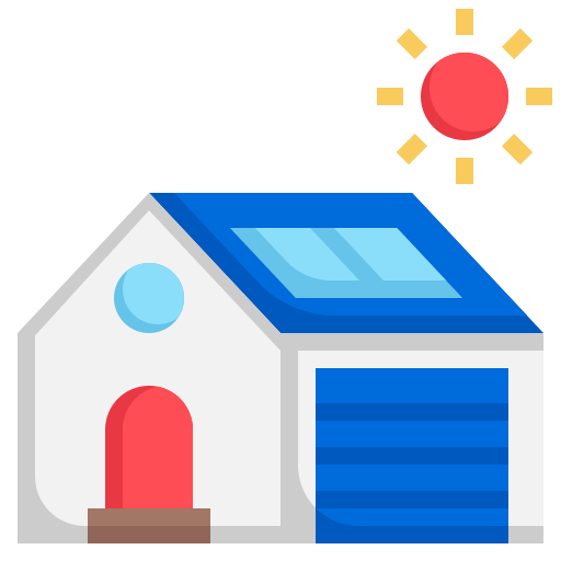 Solar house Generic Flat icon