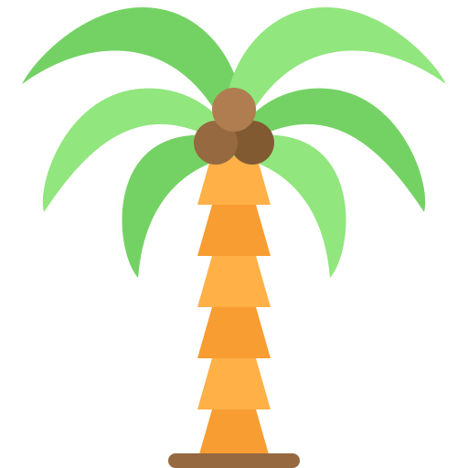 Árbol de coco icono gratis