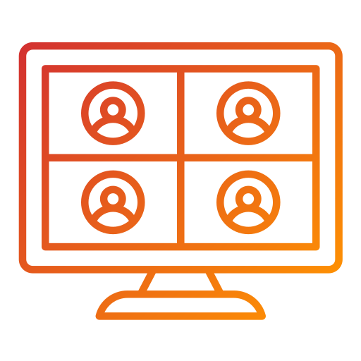 reunión en línea icono gratis
