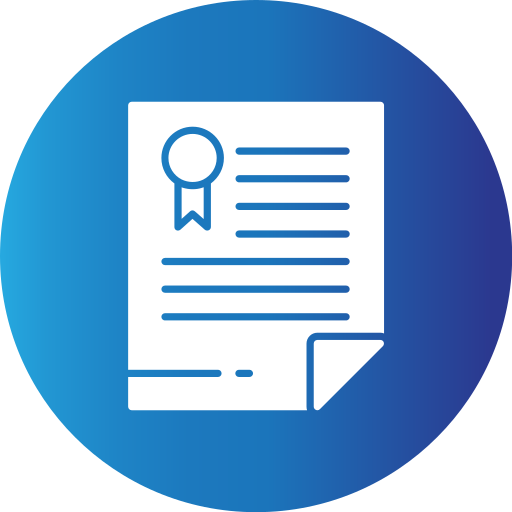 Certificate Generic Blue icon