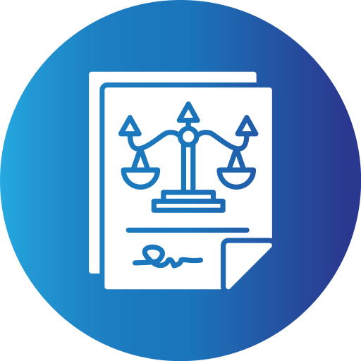 Legal paper Generic Blue icon