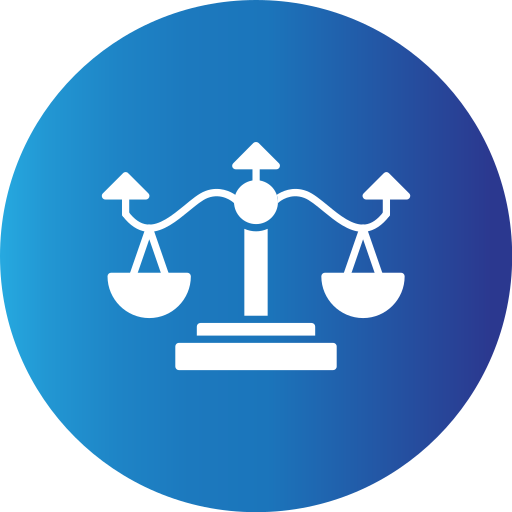 Justice scale Generic Blue icon