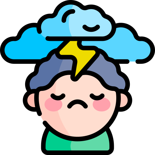 Depression Kawaii Lineal color icon