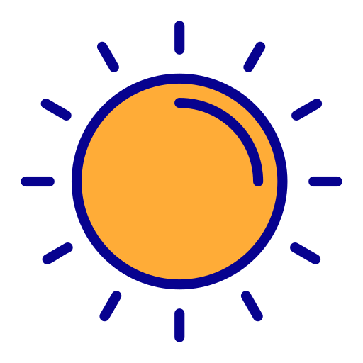 Sun Generic Outline Color icon