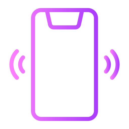 vibración del teléfono icono gratis