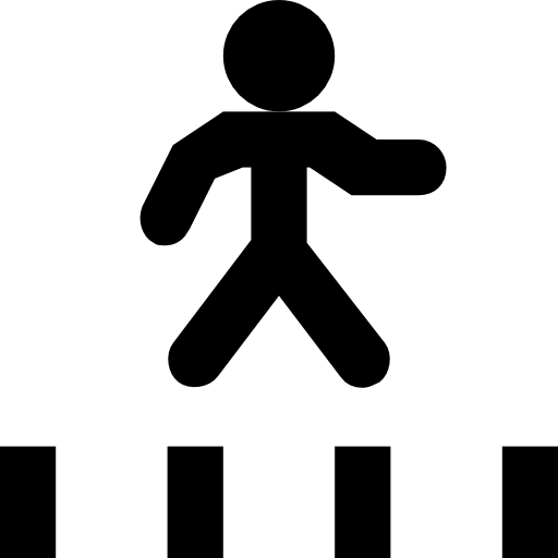 Zebra crossing free icon