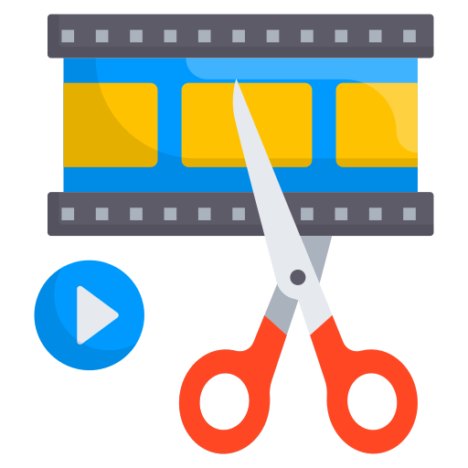 edición de clips icono gratis