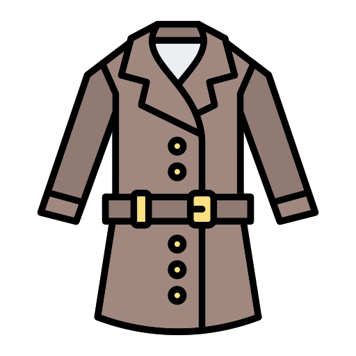 Trench coat Generic Outline Color icon