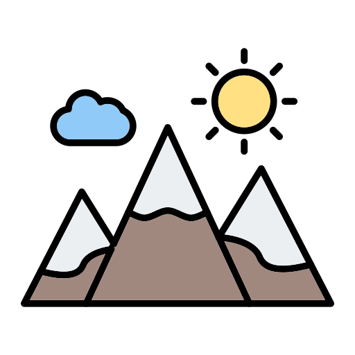 Mountains Generic Outline Color icon