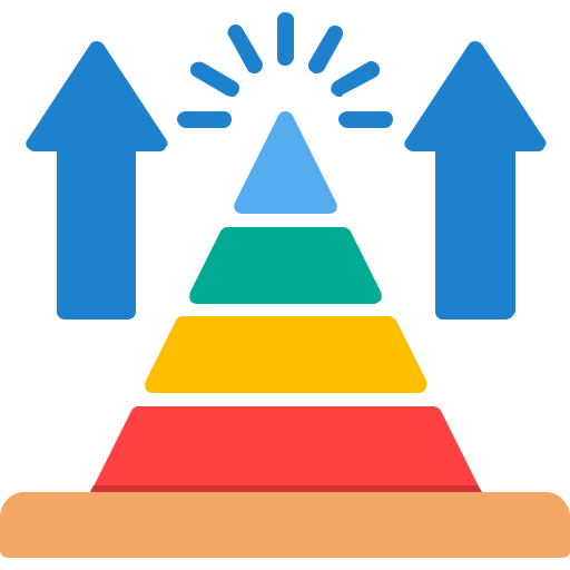 gráfico piramidal icono gratis