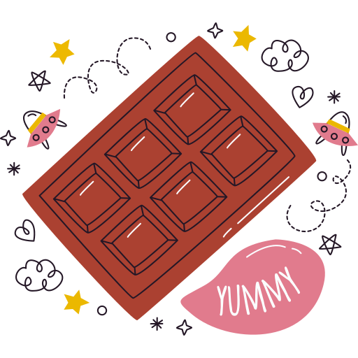 chocolate gratis sticker