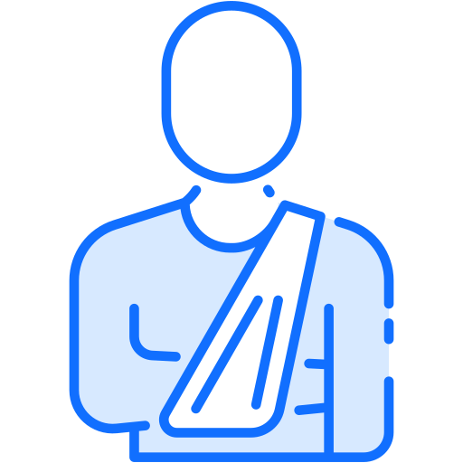 Broken arm Generic Blue icon