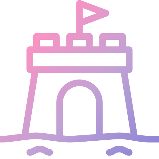 castillo de arena icono gratis