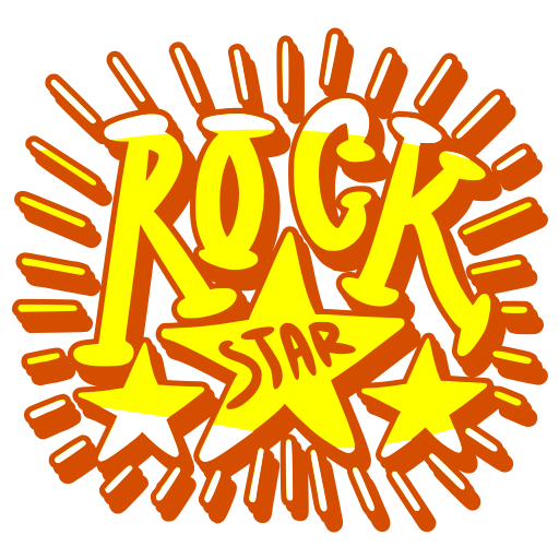 rock and roll gratis sticker