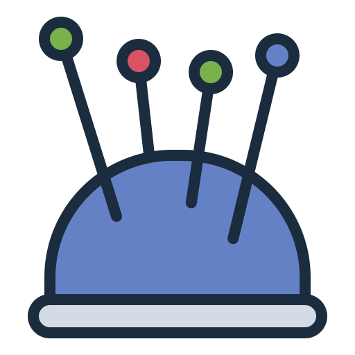 Pin cushion Generic Outline Color icon