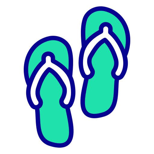 Flip flops Generic Outline Color icon