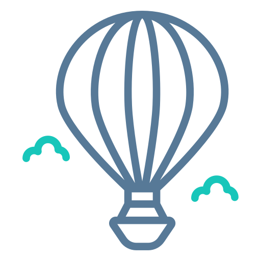 Hot air balloon Generic Outline Color icon